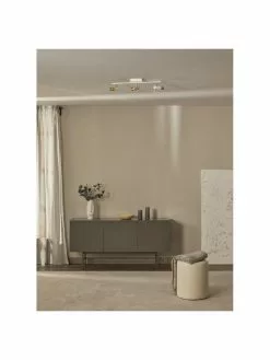 Westwing Collection LED-Deckenstrahler Bobby in Weiß-Gold, B 66 x H 13 cm -Leuchten Verkaufsladen LED Deckenstrahler Bobby in Weiss Gold 8