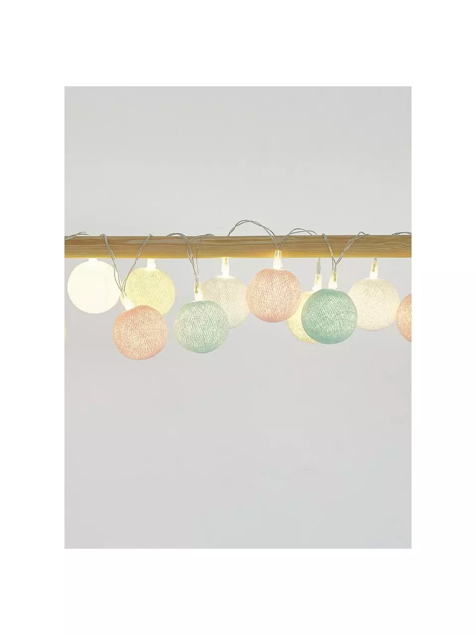 Cotton Ball Lights LED-Lichterkette Colorain, 378 cm, 20 Lampions, L 378 cm 3 Cotton Ball Lights LED-Lichterkette Colorain, 378 cm, 20 Lampions, L 378 cm – Bild 2