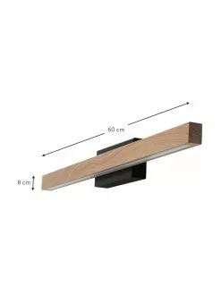LED-Wandleuchte Aqua Viva aus Eichenholz, B 60 x H 8 cm -Leuchten Verkaufsladen LED Wandleuchte Aqua Viva aus Eichenholz 2