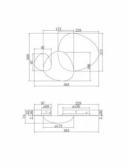 LED-Wandleuchte Jack-Stone in Silber, B 36 x T 7 cm -Leuchten Verkaufsladen LED Wandleuchte Jack Stone in Silber 4