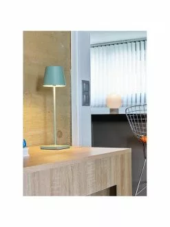 Mobile Dimmbare Au&szlig;entischlampe Kelly in Olivgr&uuml;n, Ø 10 x H 38 cm -Leuchten Verkaufsladen Mobile Dimmbare Aussentischlampe Kelly in Olivgrun 3