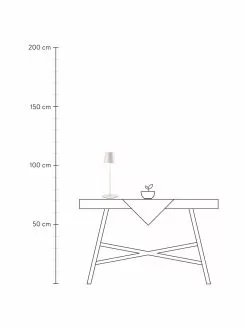 Mobile Dimmbare Au&szlig;entischlampe Kelly in Wei&szlig;, Ø 10 x H 38 cm -Leuchten Verkaufsladen Mobile Dimmbare Aussentischlampe Kelly in Weiss 2