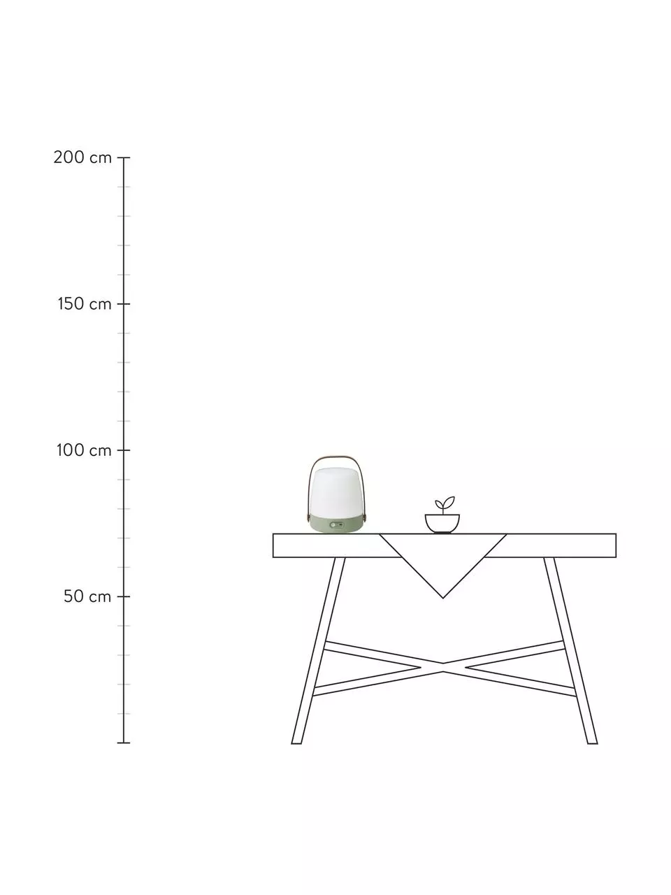 Mobile Dimmbare Außentischlampe Lite-up in Grün, Ø 20 x H 26 cm 4 Mobile Dimmbare Außentischlampe Lite-up in Grün, Ø 20 x H 26 cm – Bild 2