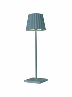 Sompex Mobile Dimmbare Außentischlampe Trellia in Blau, Ø 12 x H 38 cm