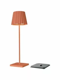 Sompex Mobile Dimmbare Außentischlampe Trellia in Orange, Ø 12 x H 38 cm -Leuchten Verkaufsladen Mobile Dimmbare Aussentischlampe Trellia in Orange 2