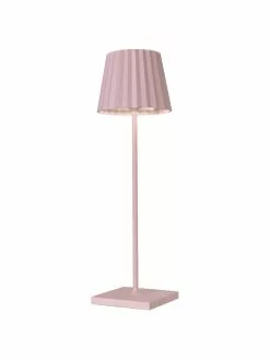 Sompex Mobile Dimmbare Außentischlampe Trellia in Rosa, Ø 12 x H 38 cm