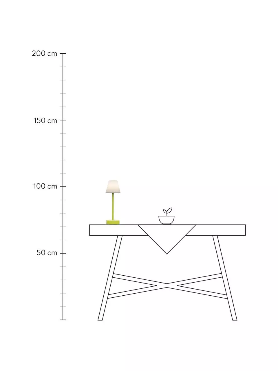 Mobile Dimmbare LED-Außentischlampe Lola mit Touch-Funktion in Hellgrün, Ø 11 x H 32 cm 4 Mobile Dimmbare LED-Außentischlampe Lola mit Touch-Funktion in Hellgrün, Ø 11 x H 32 cm – Bild 2