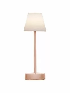 Mobile Dimmbare LED-Außentischlampe Lola mit Touch-Funktion in Rosa, Ø 11 x H 32 cm