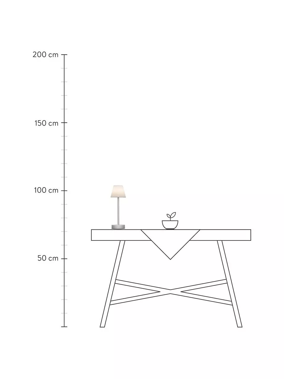 Mobile Dimmbare LED-Außentischlampe Lola mit Touch-Funktion in Silberfarben, Ø 11 x H 32 cm 5 Mobile Dimmbare LED-Außentischlampe Lola mit Touch-Funktion in Silberfarben, Ø 11 x H 32 cm – Bild 3