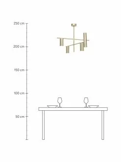 Westwing Collection Moderne Deckenleuchte Cassandra in Gold, B 70 cm x H 49 cm -Leuchten Verkaufsladen Moderne Deckenleuchte Cassandra in Gold 2