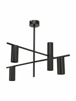 Westwing Collection Moderne Deckenleuchte Cassandra in Schwarz, B 70 cm x H 49 cm