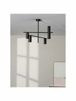 Westwing Collection Moderne Deckenleuchte Cassandra in Schwarz, B 70 cm x H 49 cm -Leuchten Verkaufsladen Moderne Deckenleuchte Cassandra in Schwarz 3