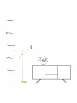 Westwing Collection Moderne Leselampe Cassandra in Gold, B 75 x H 152 cm -Leuchten Verkaufsladen Moderne Leselampe Cassandra in Gold 2