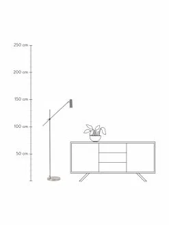 Westwing Collection Moderne Leselampe Cassandra in Silber, B 75 x H 152 cm -Leuchten Verkaufsladen Moderne Leselampe Cassandra in Silber 2