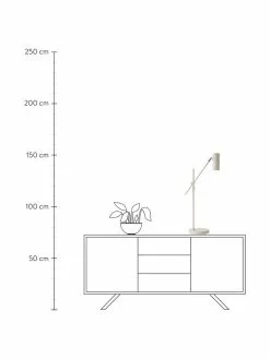 Westwing Collection Moderne Schreibtischlampe Cassandra in Beige, T 47 x H 55 cm -Leuchten Verkaufsladen Moderne Schreibtischlampe Cassandra in Beige 2