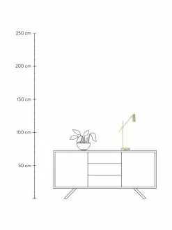 Westwing Collection Moderne Schreibtischlampe Cassandra in Gold, T 47 x H 55 cm -Leuchten Verkaufsladen Moderne Schreibtischlampe Cassandra in Gold 3
