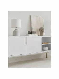 Westwing Collection Moderne Tischlampe Ike mit Betonfu&szlig;, Ø 30 x H 45 cm -Leuchten Verkaufsladen Moderne Tischlampe Ike mit Betonfuss 8