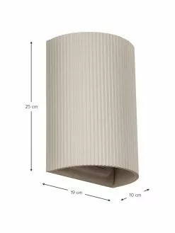 Westwing Collection Moderne Wandleuchte Hilko in Beige, B 19 x H 25 cm -Leuchten Verkaufsladen Moderne Wandleuchte Hilko in Beige 3