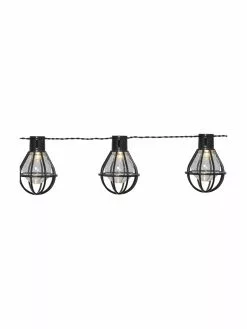 Outdoor LED-Lichterkette Cage, 280 cm, 8 Lampions, L 280 cm