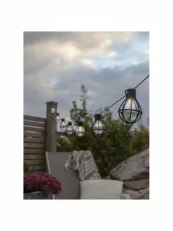 Outdoor LED-Lichterkette Cage, 280 cm, 8 Lampions, L 280 cm -Leuchten Verkaufsladen Outdoor LED Lichterkette Cage 280 cm 8 Lampions 3