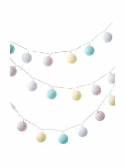 Cotton Ball Lights Outdoor LED-Lichterkette Colorain, 740 cm, 20 Lampions, L 740 cm