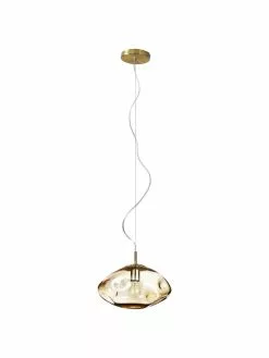 Westwing Collection Pendelleuchte Amora aus champagnerfarbenem Glas, Ø 35 x H 20 cm 10 Westwing Collection Pendelleuchte Amora aus champagnerfarbenem Glas, Ø 35 x H 20 cm -Leuchten Verkaufsladen Pendelleuchte Amora aus champagnerfarbenem Glas 2