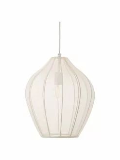 Westwing Collection Pendelleuchte Beau aus Netzstoff in Cremefarben, Ø 40 x H 40 cm