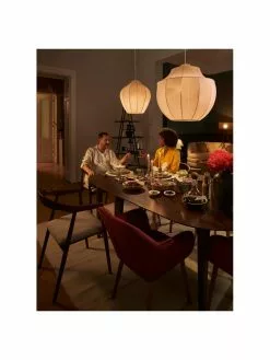 Westwing Collection Pendelleuchte Beau aus Netzstoff in Cremefarben, Ø 52 x H 52 cm -Leuchten Verkaufsladen Pendelleuchte Beau aus Netzstoff in Cremefarben 9