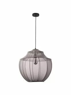 Westwing Collection Pendelleuchte Beau aus Netzstoff in Grau, Ø 52 x H 52 cm -Leuchten Verkaufsladen Pendelleuchte Beau aus Netzstoff in Grau 5