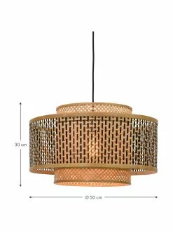 Pendelleuchte Bhutan aus Bambus, Ø 50 x H 30 cm -Leuchten Verkaufsladen Pendelleuchte Bhutan aus Bambus 2