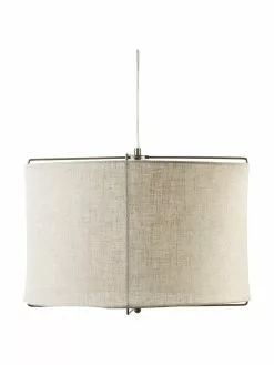 Westwing Collection Pendelleuchte Clouds aus Leinen in Beige, Ø 50 x H 29 cm