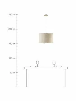 Westwing Collection Pendelleuchte Clouds aus Leinen in Beige, Ø 50 x H 29 cm -Leuchten Verkaufsladen Pendelleuchte Clouds aus Leinen in Beige 4