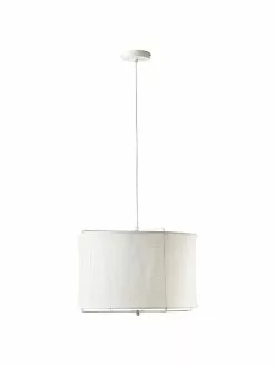 Westwing Collection Pendelleuchte Clouds aus Leinen in Wei&szlig;, Ø 50 x H 29 cm -Leuchten Verkaufsladen Pendelleuchte Clouds aus Leinen in Weiss 4