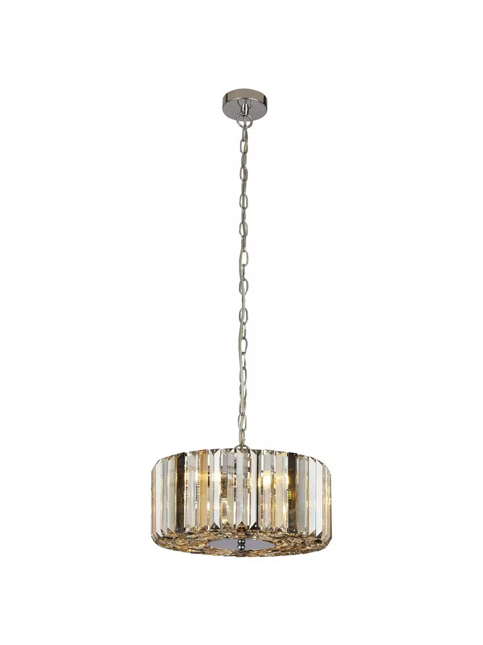 Searchlight Pendelleuchte Crystals aus Glas, Ø 35 x H 15 cm 6 Searchlight Pendelleuchte Crystals aus Glas, Ø 35 x H 15 cm – Bild 4