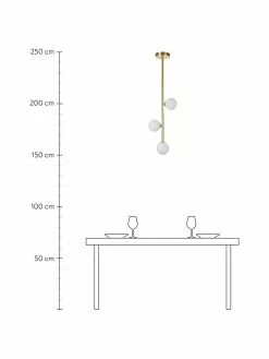 Westwing Collection Pendelleuchte Emily aus Opalglas, B 30 x H 90 cm -Leuchten Verkaufsladen Pendelleuchte Emily aus Opalglas 2