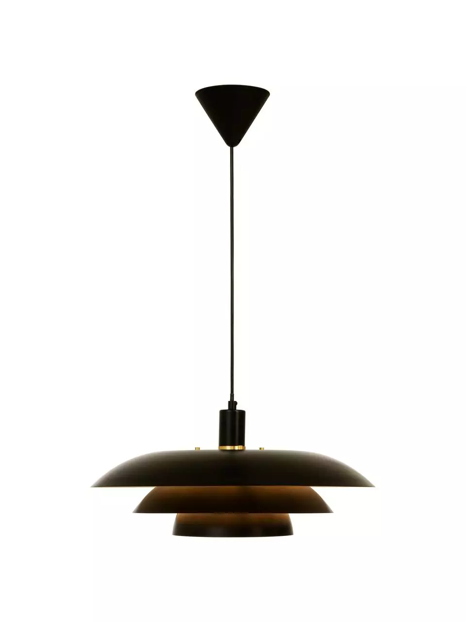 Pendelleuchte Epsilion in Schwarz, Ø 45 x H 21 cm 5 Pendelleuchte Epsilion in Schwarz, Ø 45 x H 21 cm – Bild 3