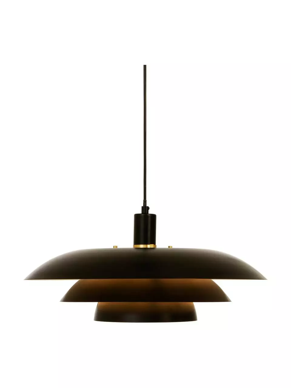 Pendelleuchte Epsilion in Schwarz, Ø 45 x H 21 cm 3 Pendelleuchte Epsilion in Schwarz, Ø 45 x H 21 cm