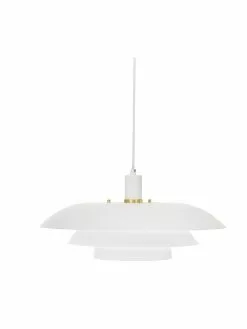 Pendelleuchte Epsilion in Weiß, Ø 45 x H 21 cm