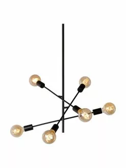 Lucide Pendelleuchte Lester in Schwarz, Ø 59 x H 83 cm