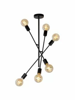 Lucide Pendelleuchte Lester in Schwarz, Ø 59 x H 83 cm -Leuchten Verkaufsladen Pendelleuchte Lester in Schwarz 5