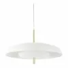 Westwing Collection Pendelleuchte Mathea in Wei&szlig;-Gold, Ø 38 x H 8 cm -Leuchten Verkaufsladen Pendelleuchte Mathea in Weiss Gold