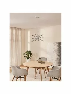 Westwing Collection Pendelleuchte Spike in Chrom, Ø 50 cm -Leuchten Verkaufsladen Pendelleuchte Spike in Chrom 2