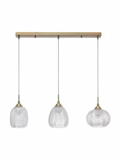 Pendelleuchte Vario aus satiniertem Glas, B 76 x H 24 cm -Leuchten Verkaufsladen Pendelleuchte Vario aus satiniertem Glas 2