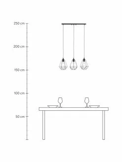 Westwing Collection Pendelleuchte Wire im Industrial-Style, B 75 x H 25 cm -Leuchten Verkaufsladen Pendelleuchte Wire im Industrial Style 3