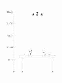 Retro-Deckenstrahler Gordon, B 49 x H 18 cm -Leuchten Verkaufsladen Retro Deckenstrahler Gordon 1