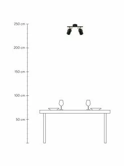 Nordlux Retro-Deckenstrahler Lotus, B 35 x H 19 cm -Leuchten Verkaufsladen Retro Deckenstrahler Lotus 7