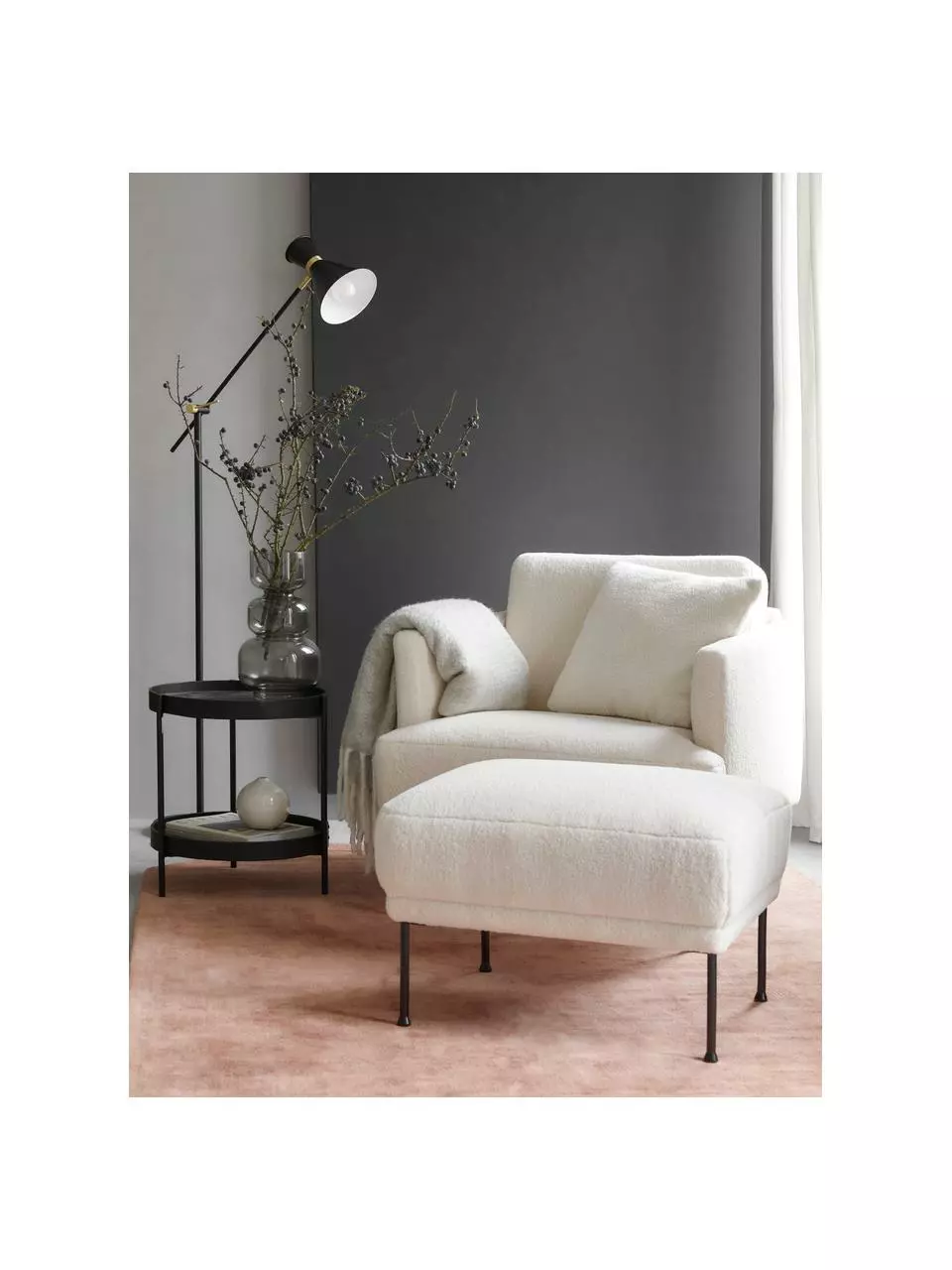 Westwing Collection Retro-Leselampe Audrey aus Metall, B 90 x H 145 cm 4 Westwing Collection Retro-Leselampe Audrey aus Metall, B 90 x H 145 cm – Bild 2