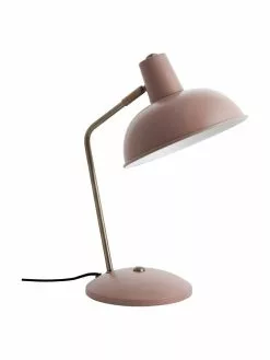 Retro-Schreibtischlampe Hood in Altrosa, B 20 x H 38 cm