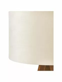 Westwing Collection Skandi-Tripod Stehlampe Jake aus Massivholz mit Samt-Schirm, Ø 60 cm, H 150 cm -Leuchten Verkaufsladen Skandi Tripod Stehlampe Jake aus Massivholz mit Samt Schirm 3