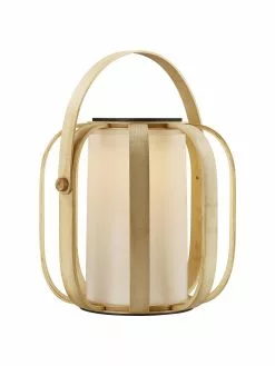 Nordlux Solar Außenleuchte Bob To-Go aus Bambus, Ø 32 x H 30 cm